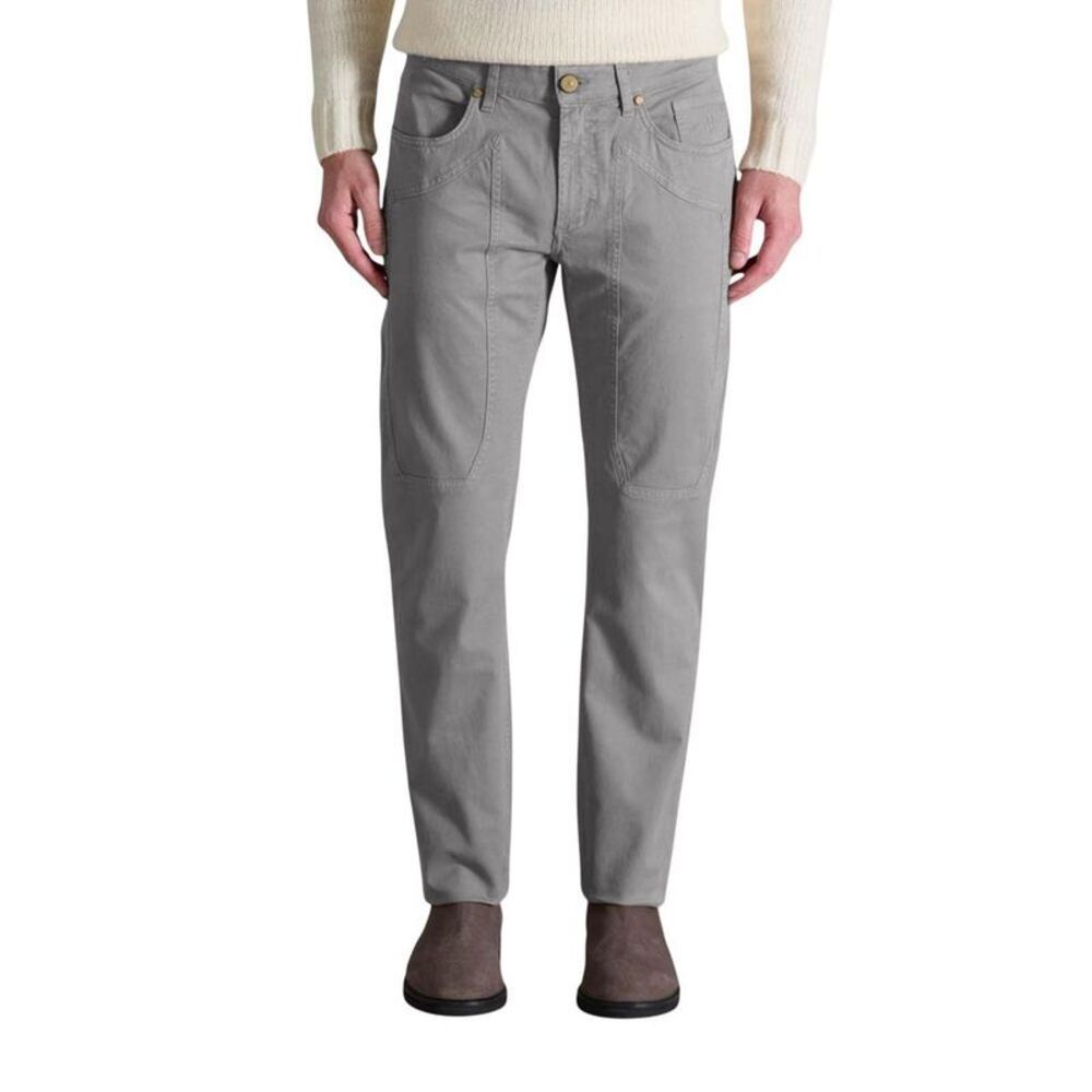 Jeckerson Gray Cotton Skinny Men's Pants